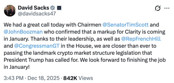 7a9e05d4d9a147b47abd73c827e3775c US Clarity Act unlikely to be ‘world-shaking’ for Bitcoin’s price: Brandt